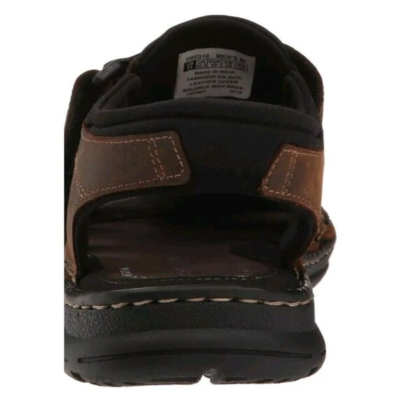 Rockport Sandals Mens 10 M Darwyn Fishermen Brown Leather Closed Toe Shoes NEW - Picture 7 of 13